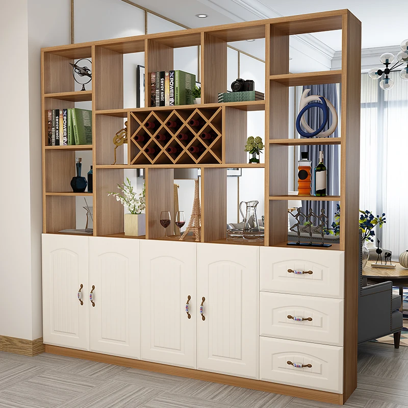 Modern Liquor Wine Cabinet Simplicity Storage Living Room Display Wine Cabinet Wall Restaurant Mueble Licorera Furniture QF50JG