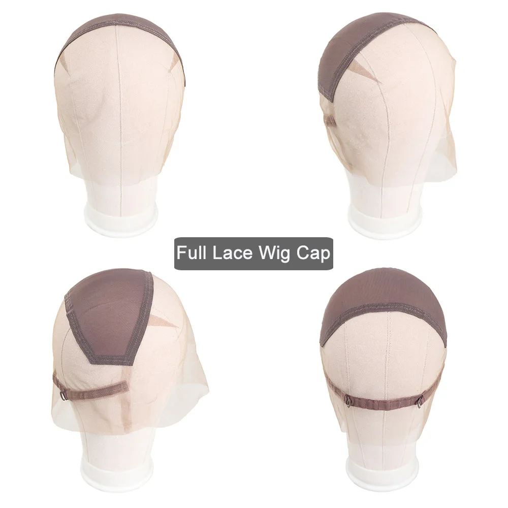 الدانتيل غطاء شعر مستعار أمامي لصنع الباروكات مع حزام قابل للتعديل السويسري الدانتيل صافي غطاء النسيج غلويليس 13x4 13x6 غطاء الدانتيل الكامل الملحقات