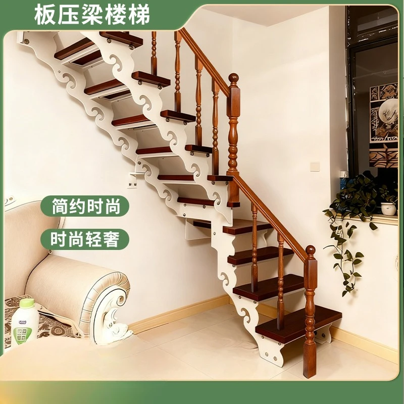 Sawtooth home duplex loft villa stairs indoor and outdoor steel and wood stairs