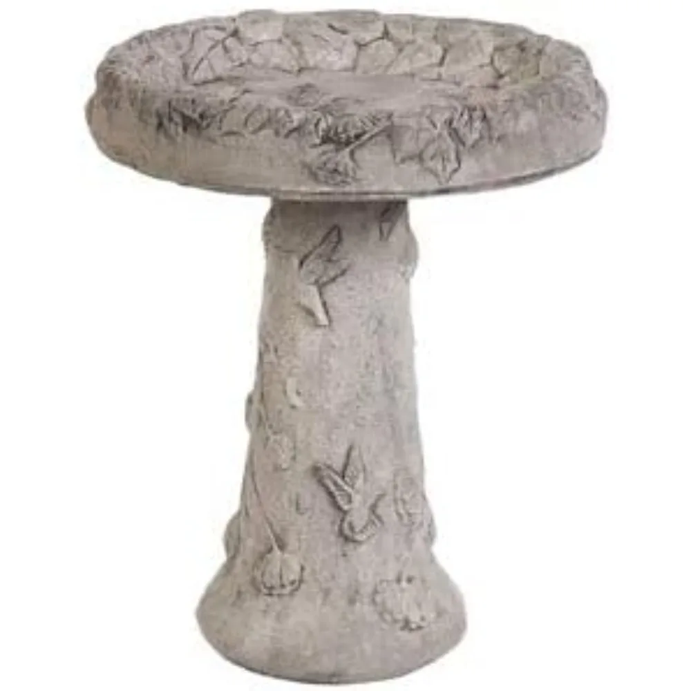 

Glorious Hummingbird Birdbath-22 Tall x 19 Dia- Pre-Aged