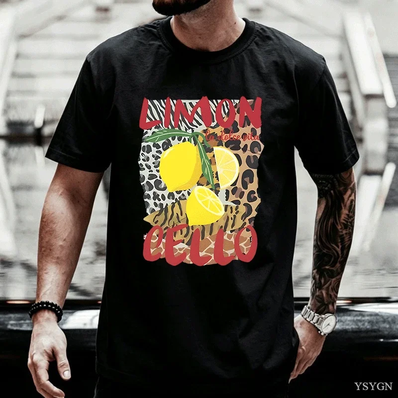 Holidaya Limoncello T-Shirt Men Women Ladies Amalfi Coast Italy Lemons T Shirt Summer Cotton Printed Short Sleeve Tshirts Design