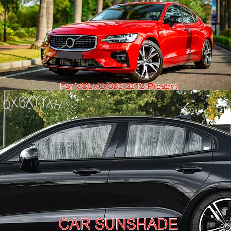 For VOLVO S60 2012-Present Car Sun Shade Aluminum Foil Foldable UV Heat Insulation Windshield Sunshades Protect Cover Accessory