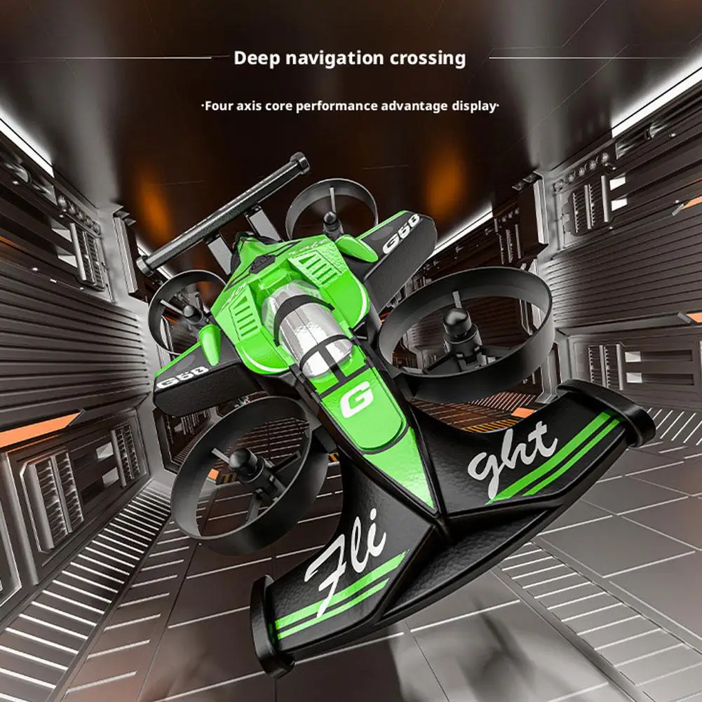 

2-in-1 RC Stunt Drift Car & Drone, G58 Remote Control Toy with 360° Flip, One Key Switch Between Air & Ground Mode, Cool Gift