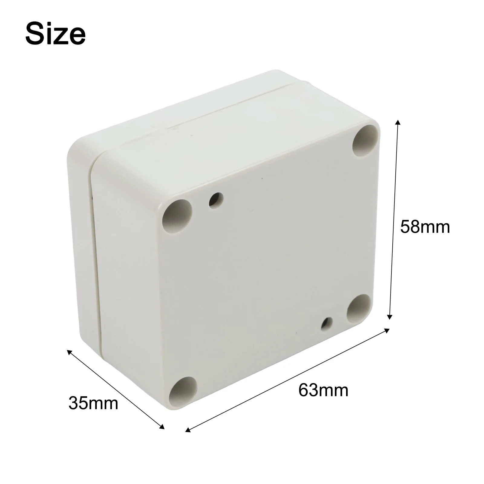 Electronics Enclosure ABS Electronics Project Box Versatile Terminal Compatibility High Compression Resistance For Outdoor Use