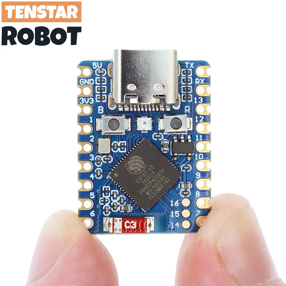 TENSTAR 2pcs ESP32-S3-Zero Mini Development Board WiFi Bluetooth Ultra-small Size ESP32 S3 ESP 32 ESP32 S3