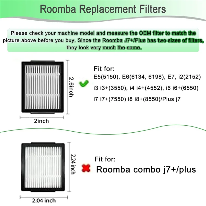 Eas-para irobot roomba i8 i8 + i7 i7 + i6 i6 + i4 i3 i3 + plus j7 e5 e6 e7 i & e & j série aspirador de pó escovas filtro peças accessori