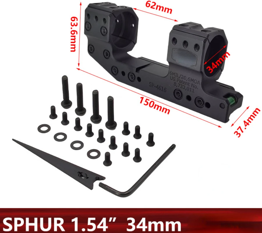 

Scope Rings 1.54 inch for 1913 Picatinny Rails, AR15, M4 one Piece Scope 20.6MOA 34mm Mount, Desert Color Free Shipping