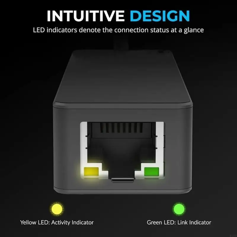 E1PF USB3.0 Tipo C a RJ45 Adattatori rete 5/2,5/1Gbps Connettori Internet rapidi progettare compatibilità multipla del