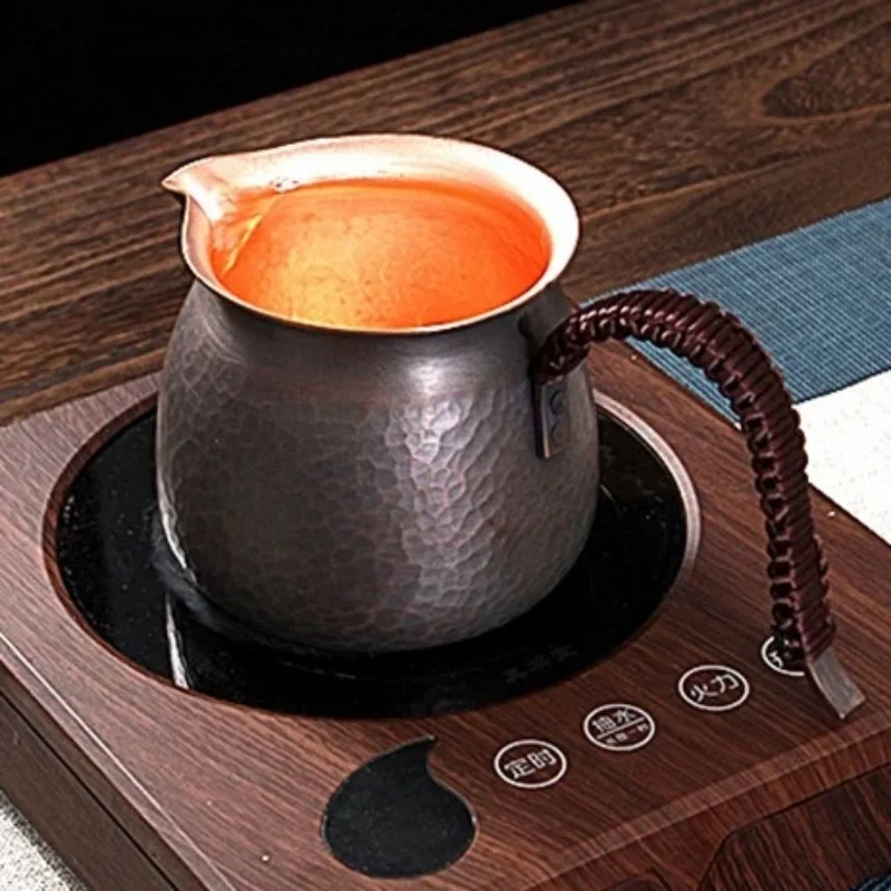 كوب قهوة عتيق من النحاس النقي، كوب عصير مصنوع يدويًا للإفطار وحليب البغل 600 مل، كوب شاي إبداعي هدية لصديقك #5