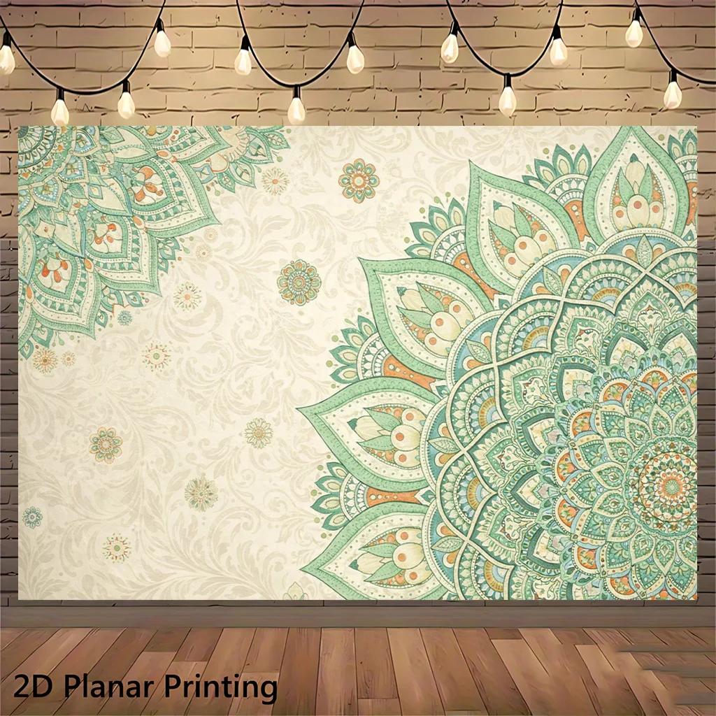 Bohemian Mandala Tapestry Wall Decor Boho Panel Art Large Hanging Fabric Ethnic Floral Decoration for Living Room Bedroom Nurser