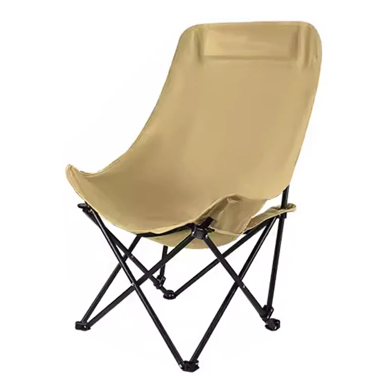 

High Back Chair Outdoor Recumbable Moon Chair Camping Camping Outdoor Portable Backrest Folding Chair Picnic Beach