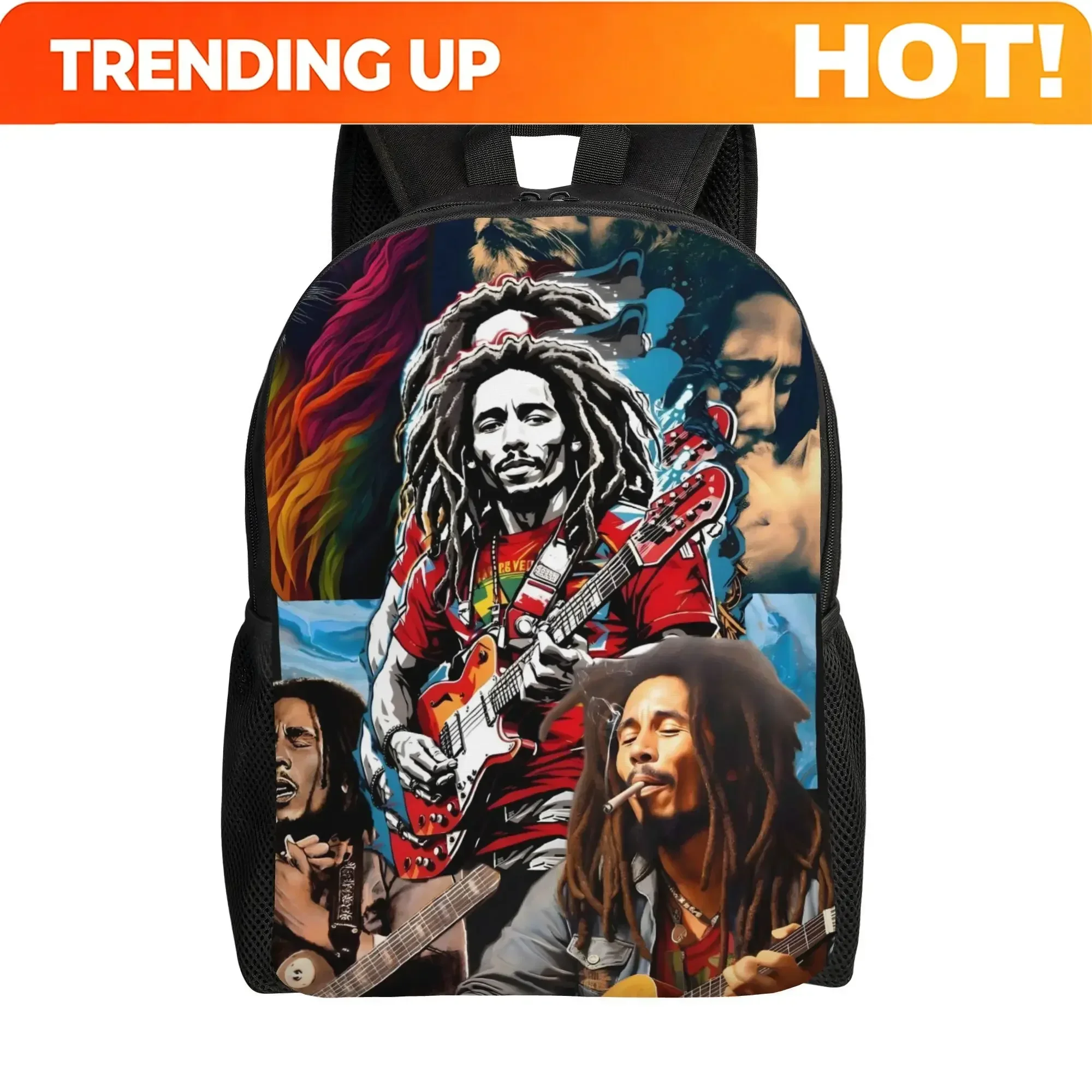 Custom Bag B-Bob-Marley Neutral Style Lightweight Backpack Featuring A Single Pocket, Perfect For Easy Coordination And Comfort