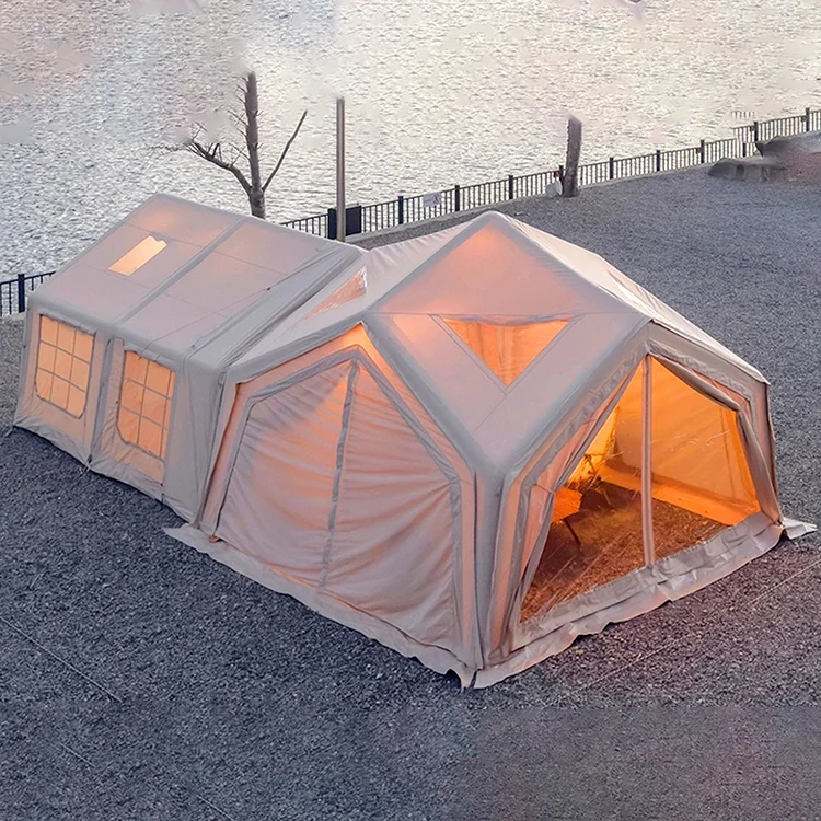 

Camping Tents 12 Camping Tent Waterproof Inflatable House Tent Camping Outdoor Heavy Duty for Glamping