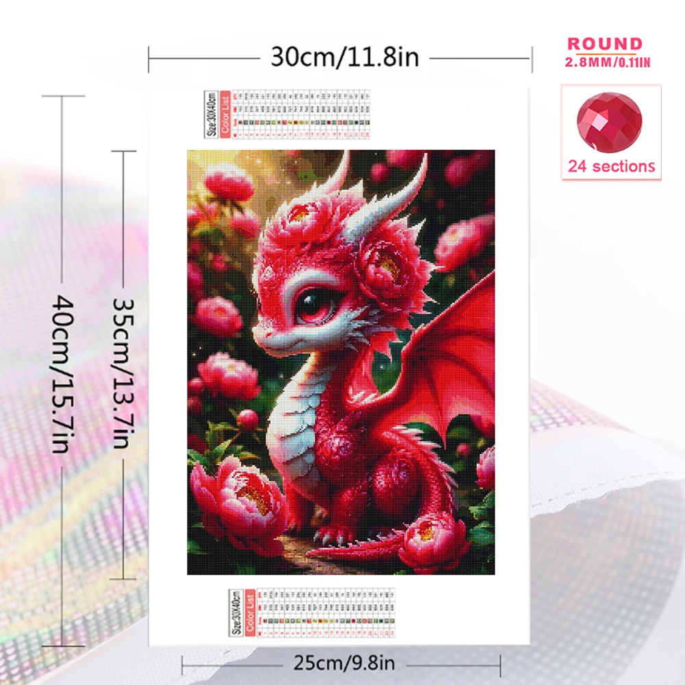 Evershine Full Drill Diamond Embroidery Dragon Picture Rhinestones Art Painting Flower New Arrival Kits Mosaic Animal Home Decor