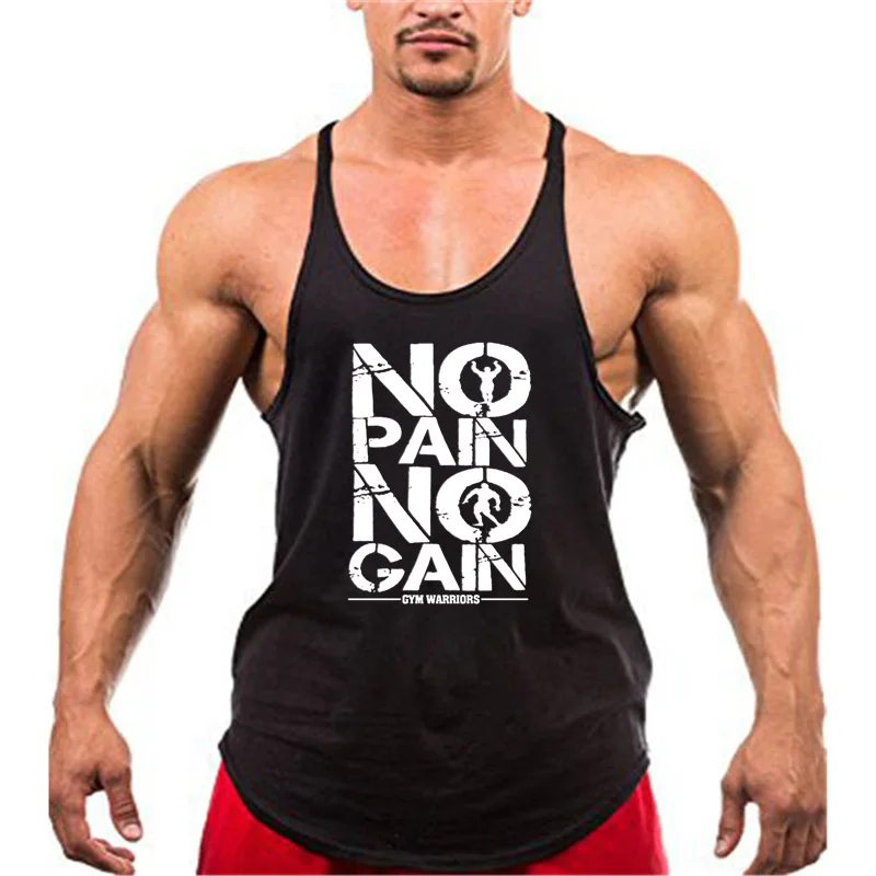 

Men's Gym Tank Tops Fitness Y Back Stringer Tanktop Summer Cotton Sport Vest Men Bodybuilding Sleeveless Shirt Running Vest Male