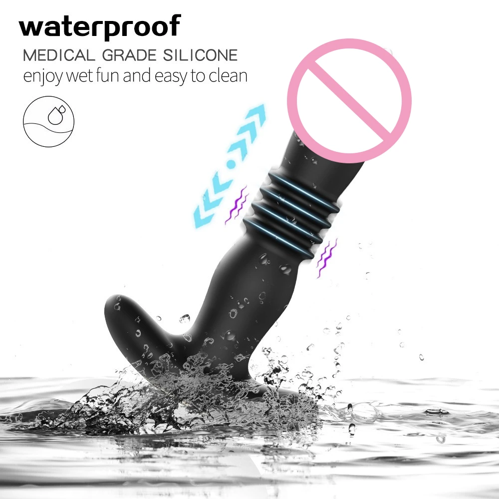 USB Uomini Buttplug Telescopico Vibrazione Butt Plug Vibratore Anale Giocattoli Del Sesso A Distanza Senza Fili per Le Donne Culo Anale Massaggiatore Della Prostata