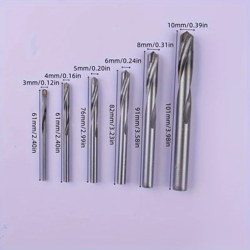 Tungsten Steel Drill Bits Designed for Drilling Stainless Steel Plates, Suitable for Use with Electric Drills on Metal Sheets