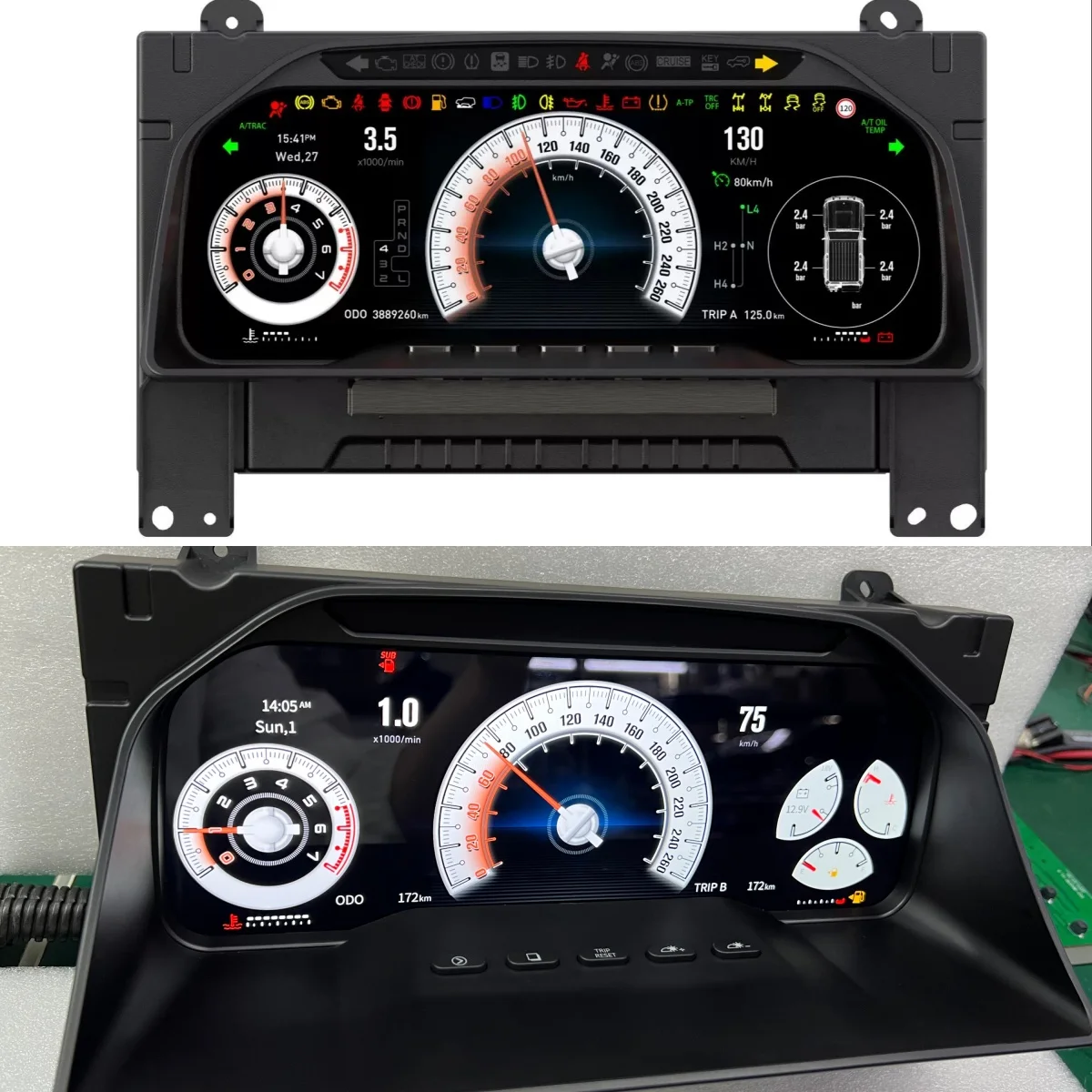 LCD Digital Cluster For Toyota Land Cruiser LC70 71 76 78 79 2007-2024 LCD Instrument Panel Speedometer Odometer Dashboard