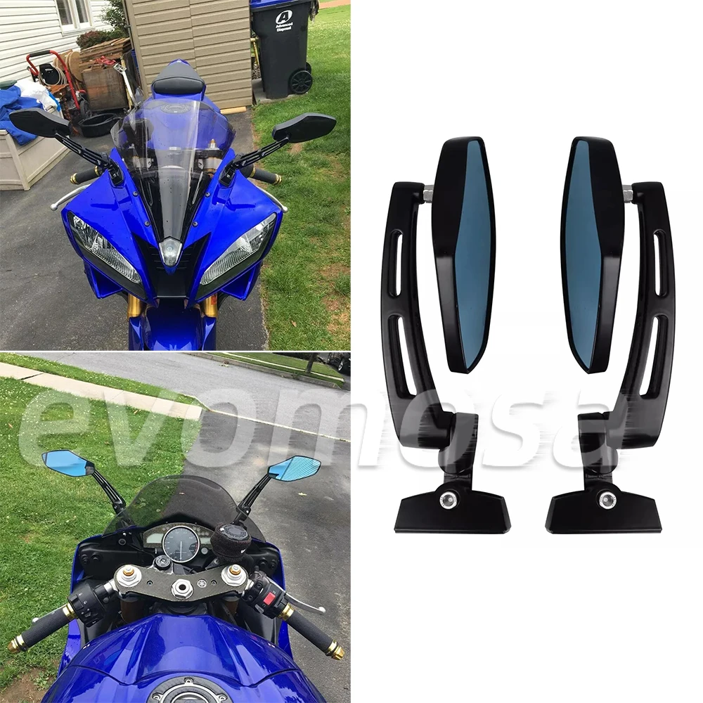 CNC Aluminum Motorcycle Adjustable Rear View Mirrors for Suzuki GSXR 600 750 1000 Hayabusa(All Years) Honda CBR Kawasaki Yamaha