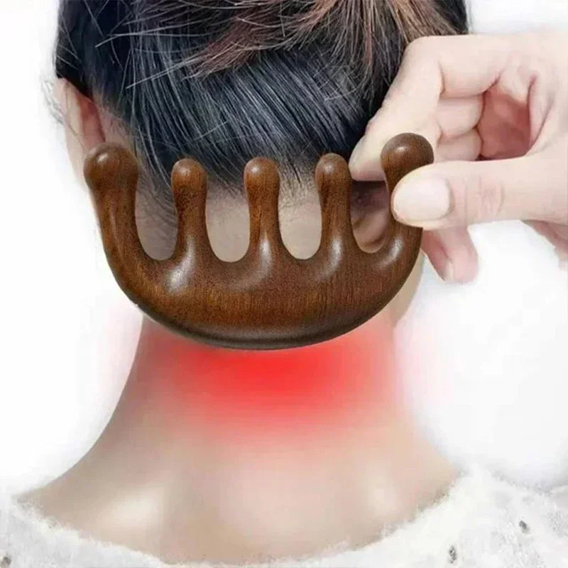 Comb Whale Comb Scraping Massager Body Massage Comb Massage Tool Sandalwood Five Scalp Head Massager Tooth