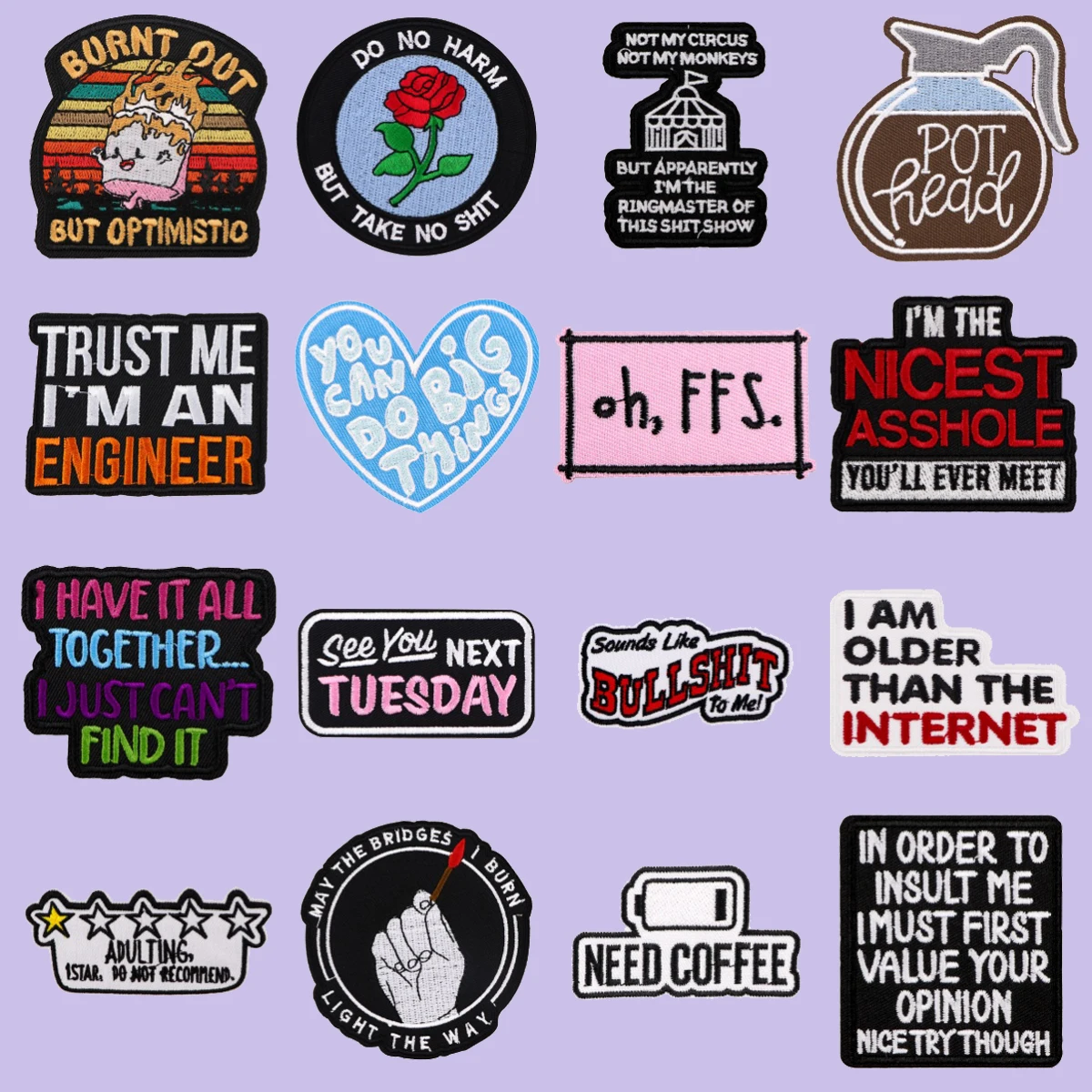 

Rose Quotes Patch Embroidered Patches For Clothing Stripes DIY Iron on Patches For Clothes Jackets Sewing Stickers