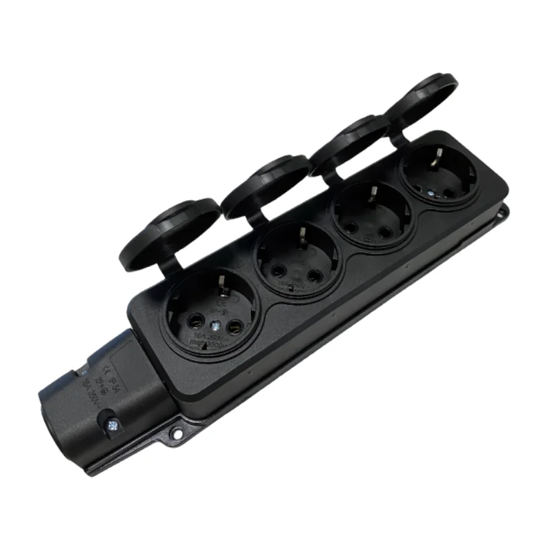 IP54 Outdoor German Power Socket 16A 3500W Waterproof Extension Strip
