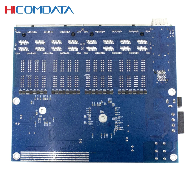 HICOMDATA-Commutateur Gigabit Ethernet industriel, 1000Mbps, 18 ports, 2 déchets, 16 RJ45, PCBA