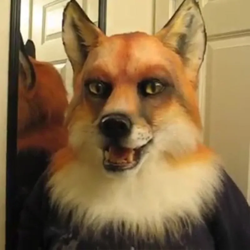 Fashion Simulation Animal Werewolf Fox Lion Props Mask Carnival Party Party Halloween Hood Mask Latex Mask Party Makeup Ball