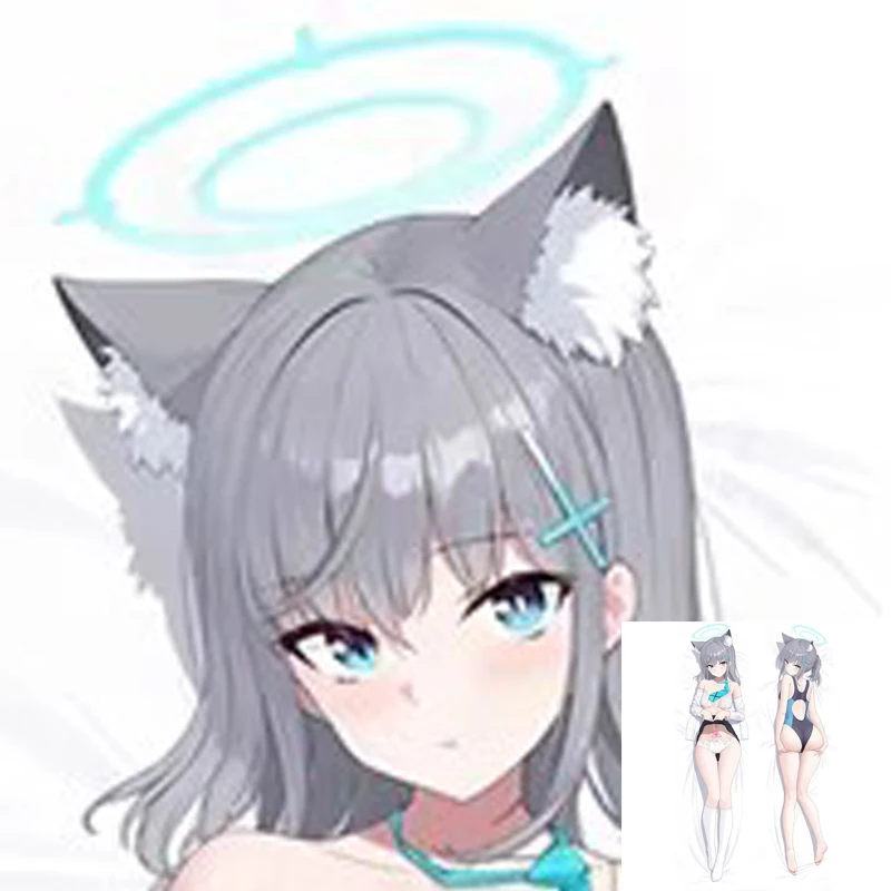 

Dakimakura Anime Pillow Cover Sunaookami Shiroko Double Print 2Way Cushion Bedding Gifts
