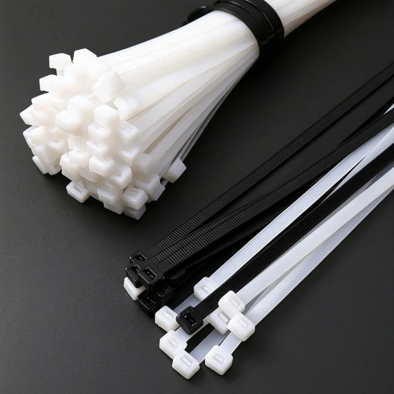 50Pcs Nylon Cable Ties Self-locking Cord Ties Straps Adjustable Cables Fastening Loop Home Office Wire Zip Ties