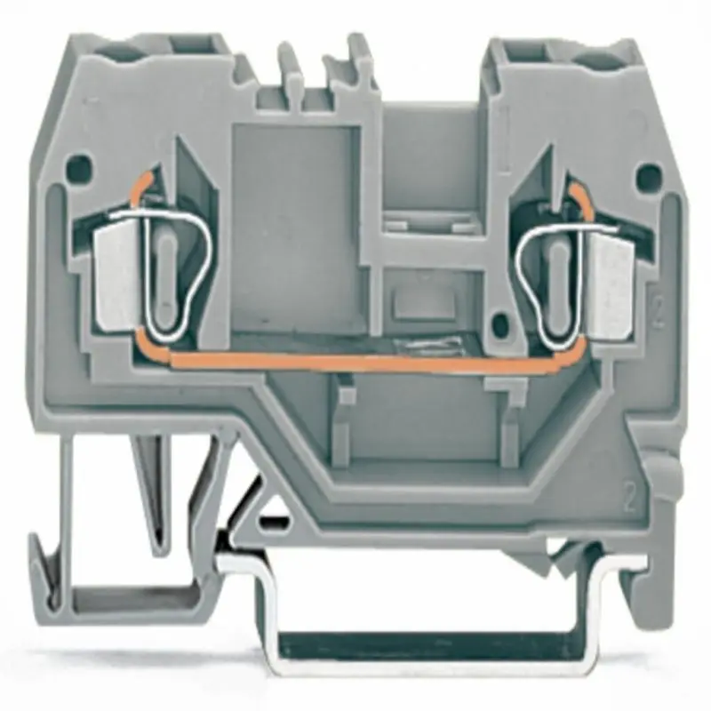 Original WAGO 280‑901 DIN Rail Terminal Block 2‑Conductor Feed‑Through 24A 800V 2.5mm² Cage Clamp Spring Terminal Grey