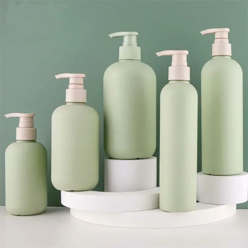 

Avocado Green Empty Plastic Pump Lotion Shampoo Bottle Cosmetic Container Acrylic Pump Head 200ml 300ml 500ml Refillable Bottles