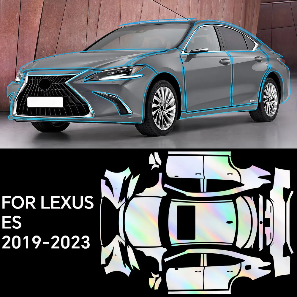 

Пользовательский предварительно вырезанный для Lexus ES 250 300H 350, полный автомобильный прозрачный бюстгальтер, предварительно вырезанная защитная пленка для краски PPF, прозрачная пленка из ТПУ против царапин
