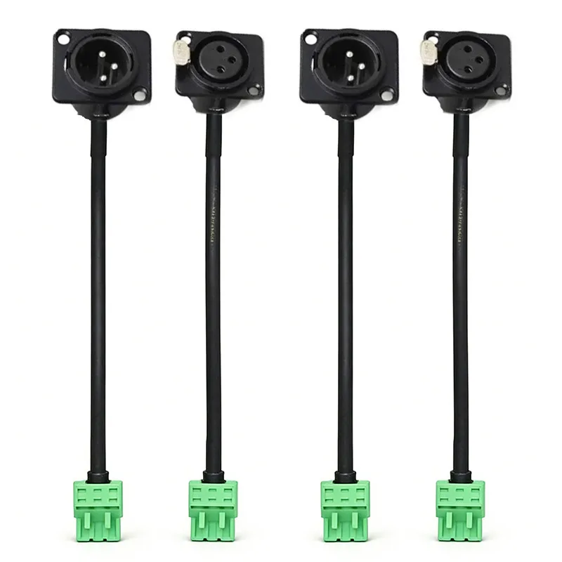 3Pin XLR to 5.08/3-hole Plug Adapter Cable for Audio Processor Disassembly Module PCB to D-type XLR Male and Female Connectors