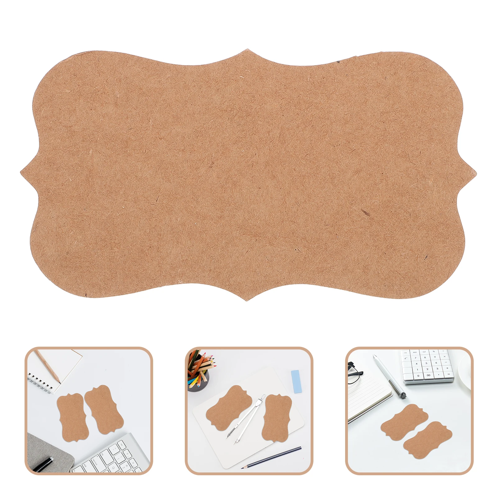 

100Pcs Blank Index Cards Kraft Paper Thick Portable Business Card Blanks for Appointment Study Recipe Note Card Paper Mini Size