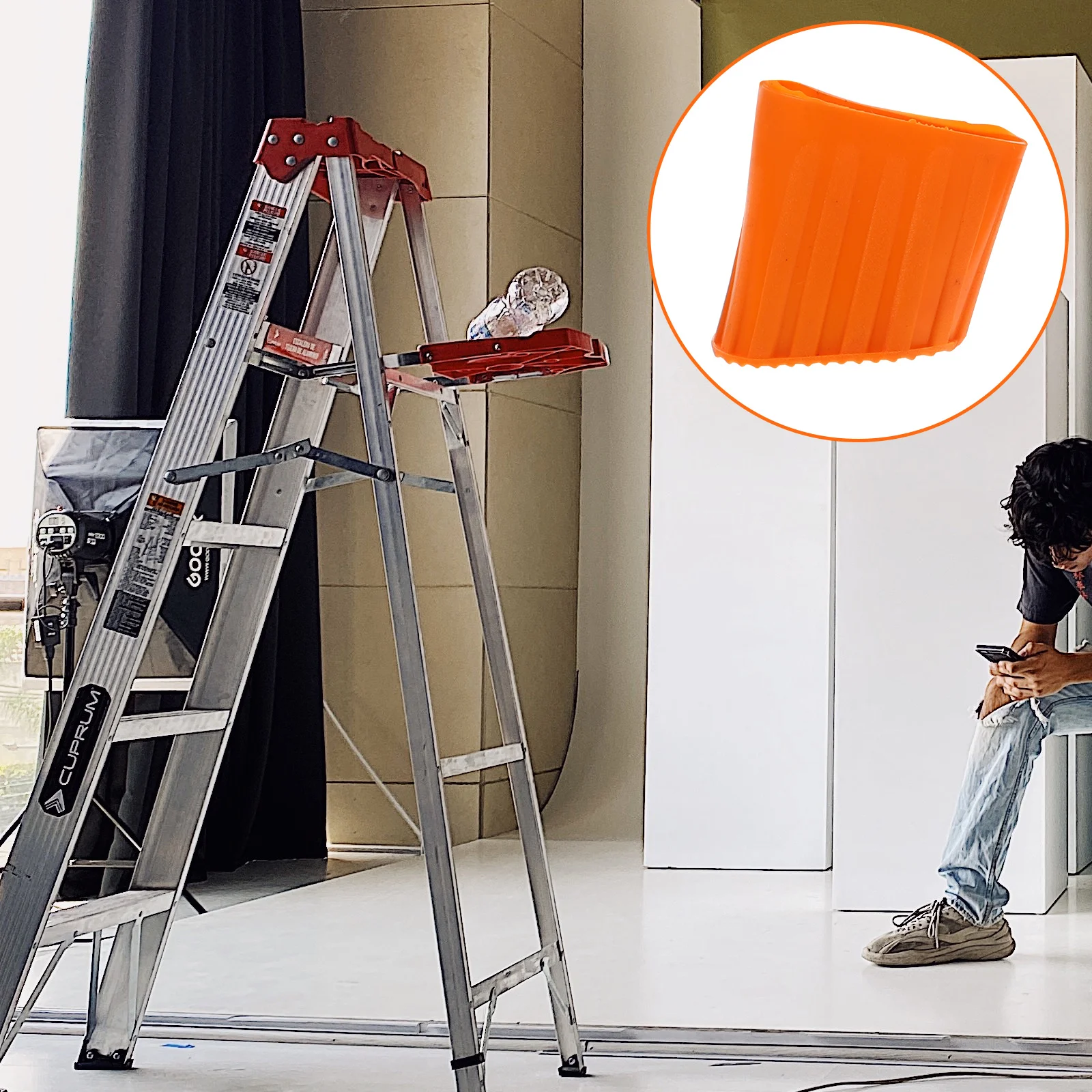 

4Pcs Ladder Feet Covers Non-Slip Protective Pads High Temperature Resistant Skidproof Ladder Feet Protectors