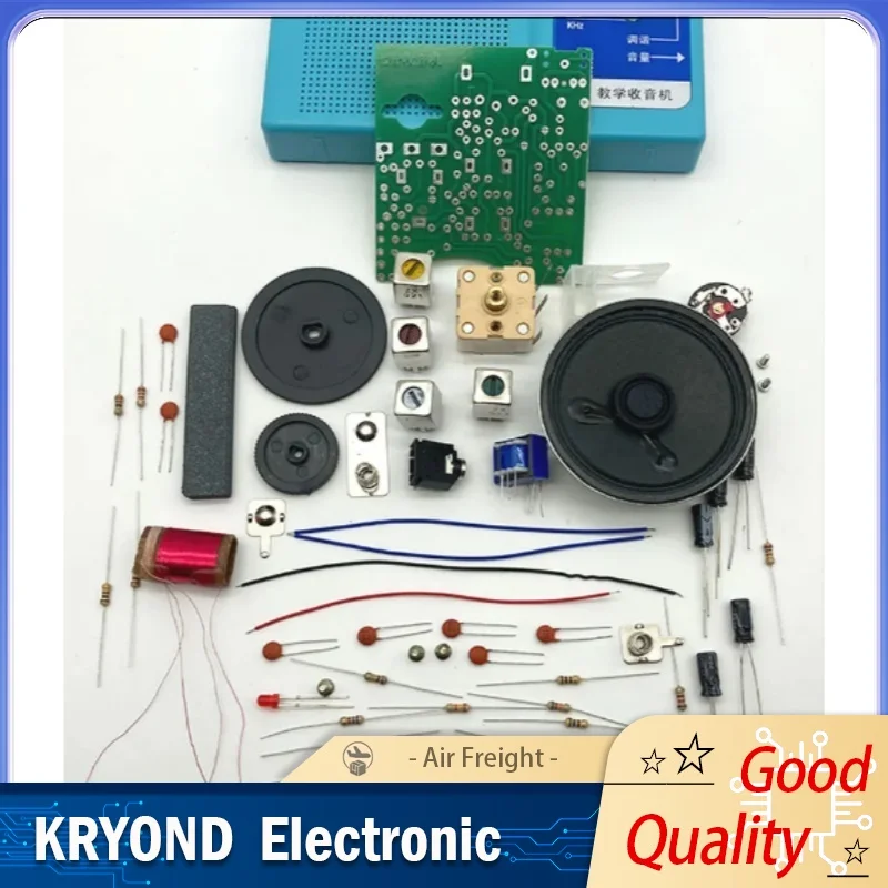 Kit radio AM a sette tubi per assemblaggio fai-da-te e formazione elettronica