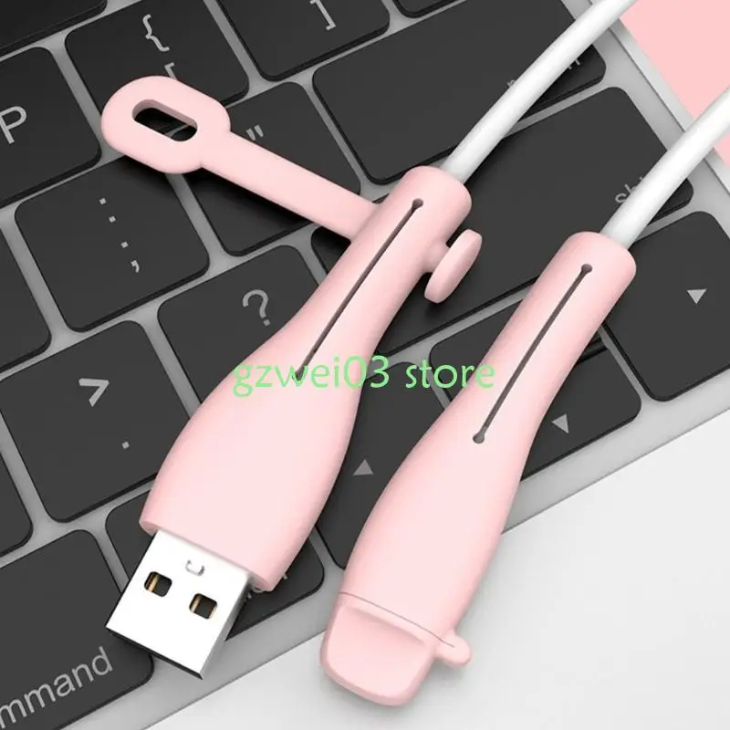 Protectores cable datos Y8AC Protectores cable silicona Cable cable Cable Cubierta protectora Carga cubierta