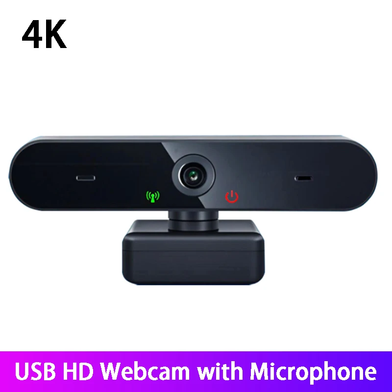 

Webcam 4K USB Camera Plug And Play Webcam for PC Fixed Focus HD 1080P Web Cam with Automatic Light Balancing and Built-in Mic