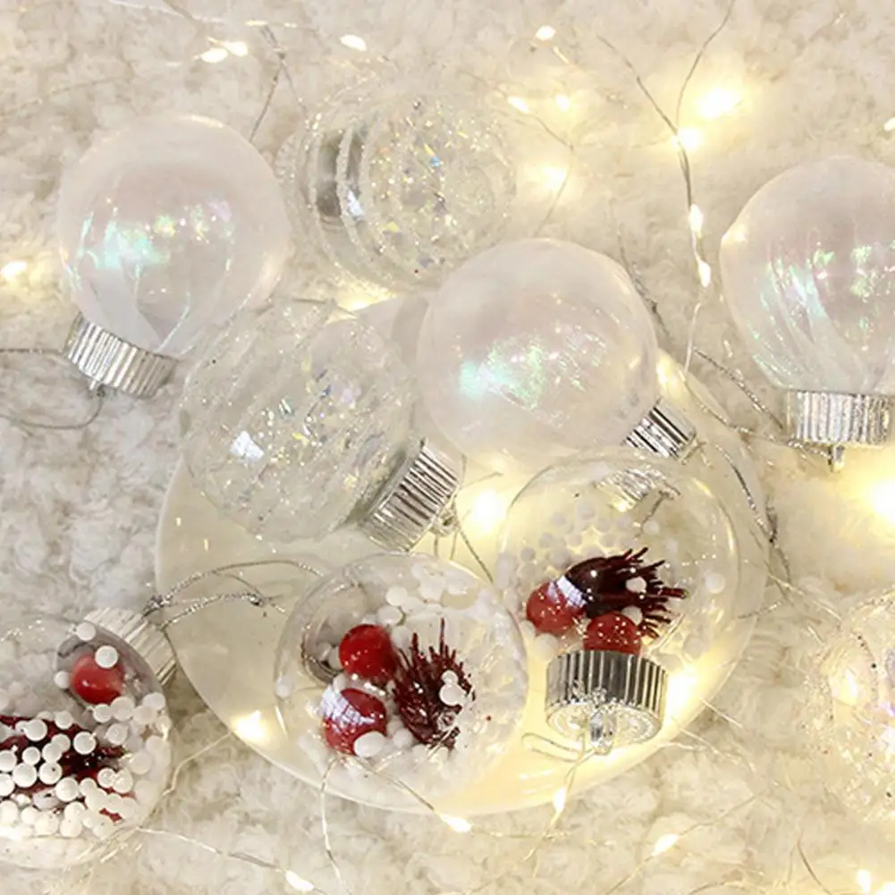 

Plastic Christmas Balls Kit Christmas Ball Pendant Sparkling Plaid Christmas Ball Set 9pcs Shatterproof Glitter Foam for Xmas