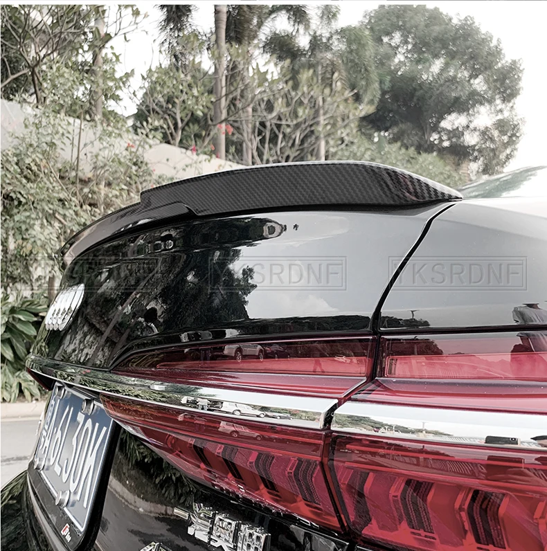 For NEW Audi A6 C8 2019 2020 2021 Spoiler High Quality ABS Car Trunk Lip Wings Tail Spoiler A6 Accessories Dedicated Decoration