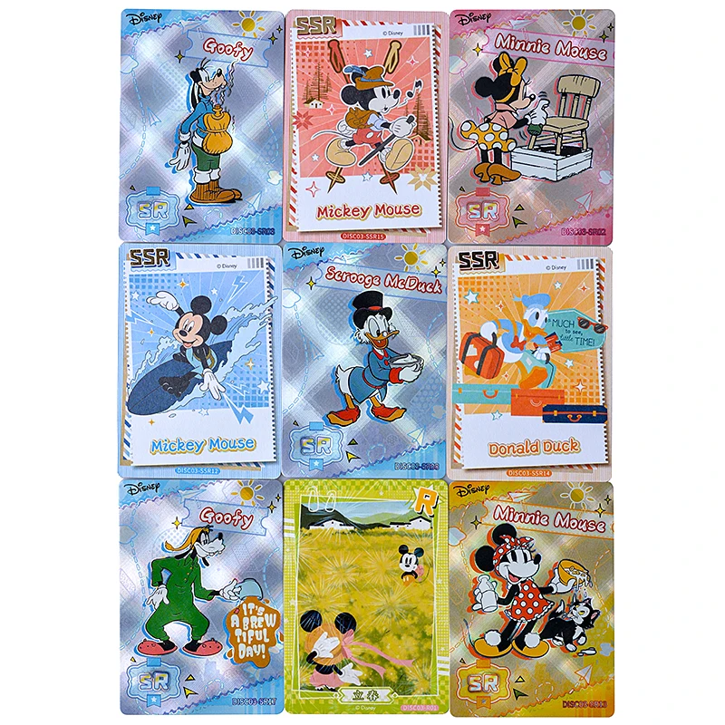 20Pcs One Box Of 5 Packs Pack Disney Card 100th Anniversary Princess Stitch Mickey Classics Anime Characters Original Box Frozen