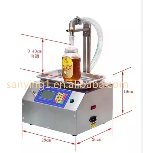 Semi-Automatic Electric Glass Bottle Liquid Filling Machine For Beverage Laundry Detergent Detergent Gel Viscous Liquid Paste