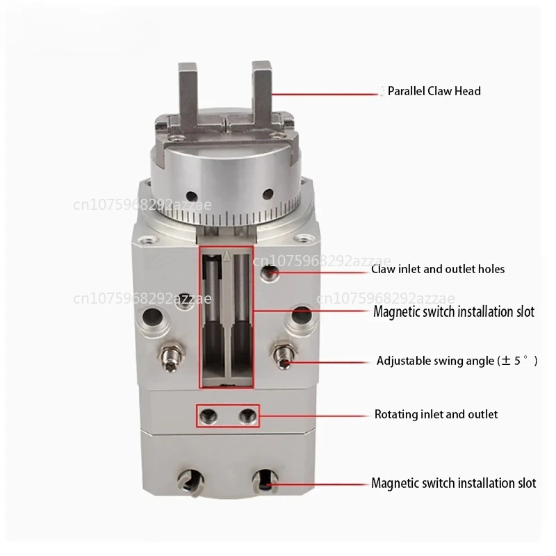 MRHQ اسطوانة SMC نوع الدورية لقط إصبع الهواء مخلب الهواء المشبك MRHQ1D/16D/20D/25D-90-180S