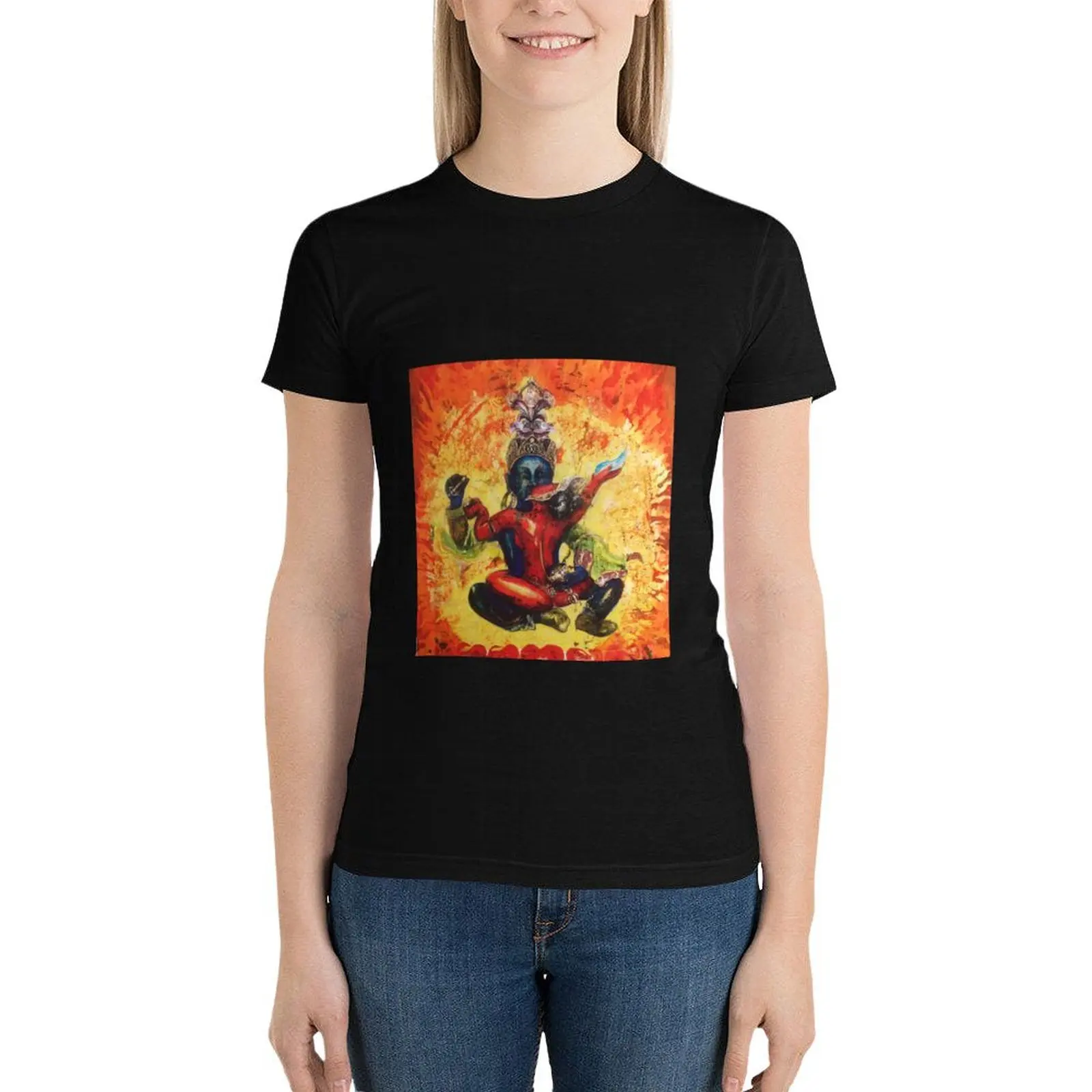 

Chakrasamvara and Vajravahi T-Shirt funny female spring clothes Women 2024