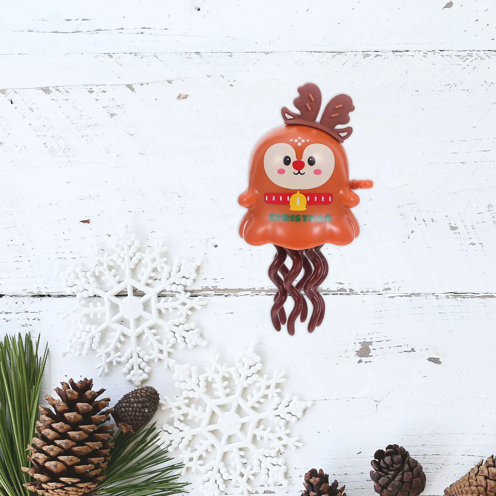 عقارب الساعة مع موضوع الرنة المشي السحري وحفلات العطلات تفضل مواد تخزين عيد الميلاد #6