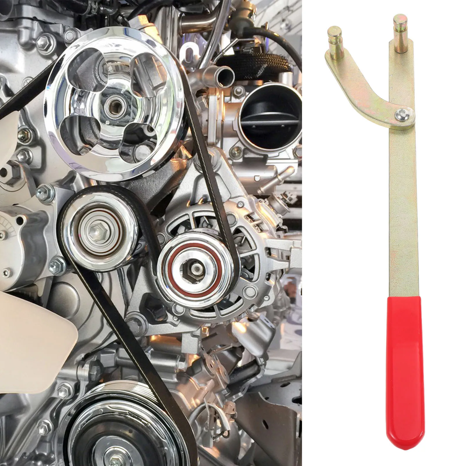 

Universal Timing Belt Tool Adjustable Spanner Wrench For Camshaft Pulley Holder Sprocket Holding Engine Repair Maintenance