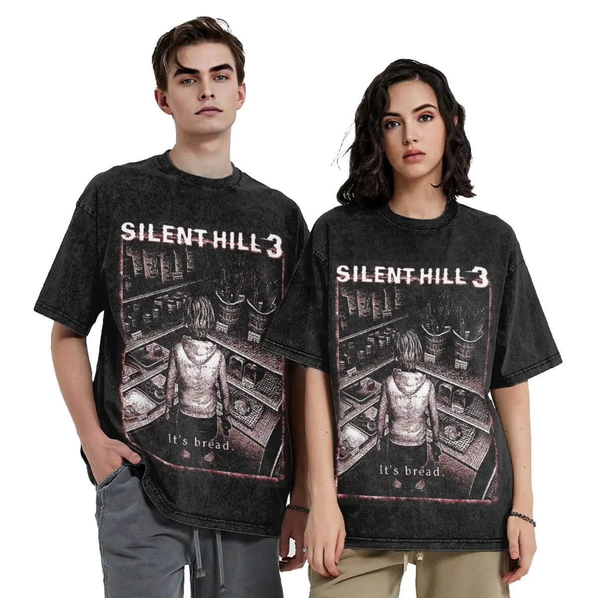 Women Men It's Bread Silent Hill 3 Shirts Summer Heather Novelty T-Shirts 100% Cotton