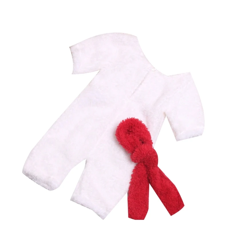 Vestito festivo per neonato Pagliaccetto per bambino Cappello da Babbo Natale Accessori per fotografica natalizia