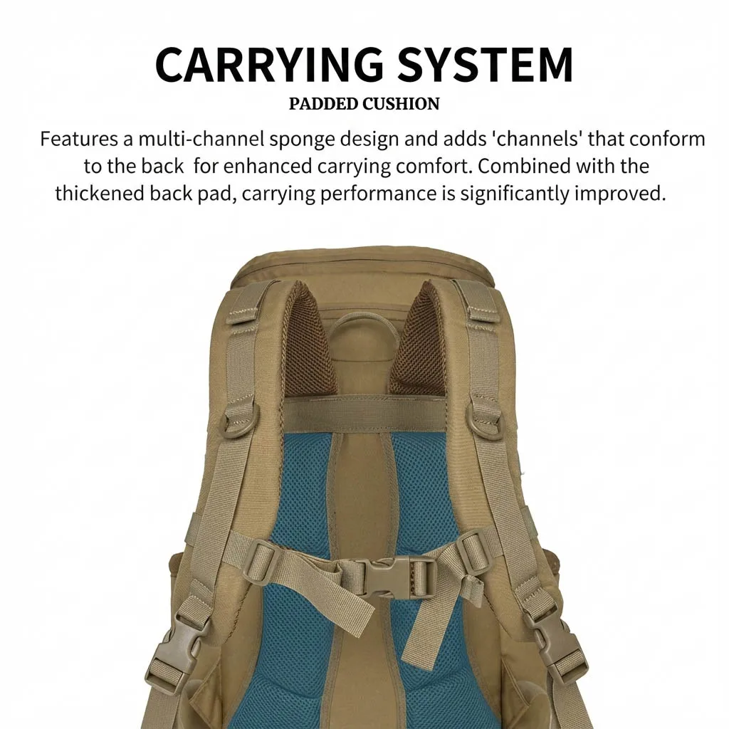 Tactical Military Backpack Large Capacity Outdoor Hiking Travel Bag MOLLE Assault Pack for Camping Riding Trekking Gear